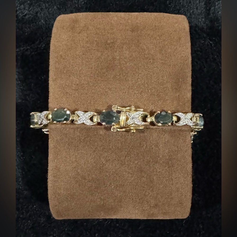 Ross Simon’s Sapphire 18k Gold Vermeil Sterling Silver Bracelet - Picture 2 of 7